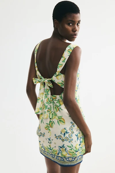 Sleeveless Open-Back Dress