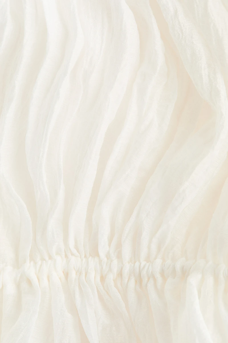 Drawstring-Detail A-Line Dress