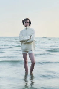 Cardigan à fermeture éclair