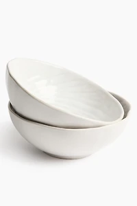 2-Pack Textured Stoneware Bowls