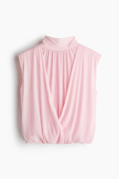 Bubble-Hem Crop Top