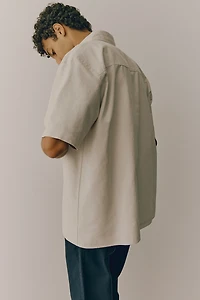 Loose Fit Short-Sleeved Oxford Shirt