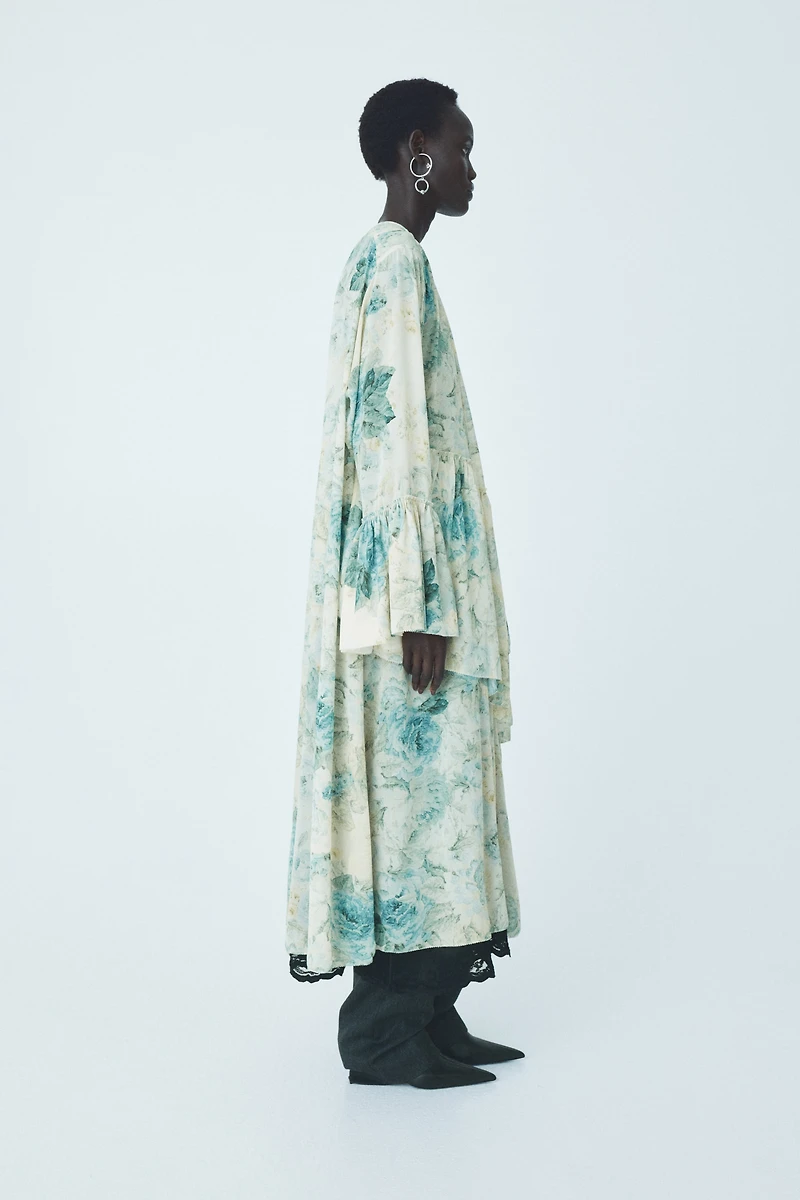 Ruffled Chiffon Dress