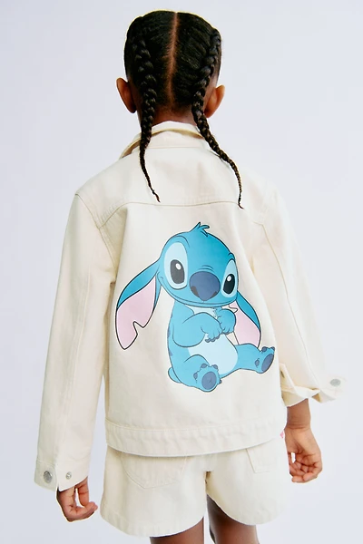 Veste en jean imprimée