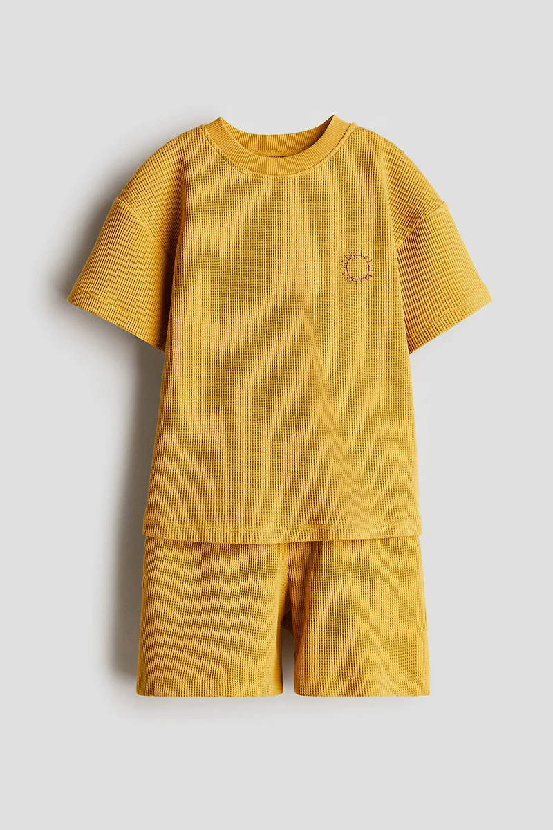 Ensemble 2 pièces en coton gaufré