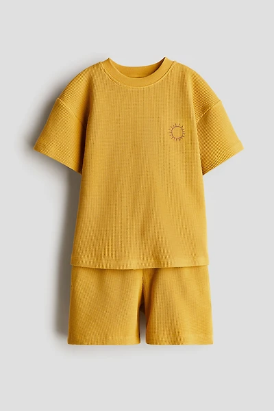 Ensemble 2 pièces en coton gaufré