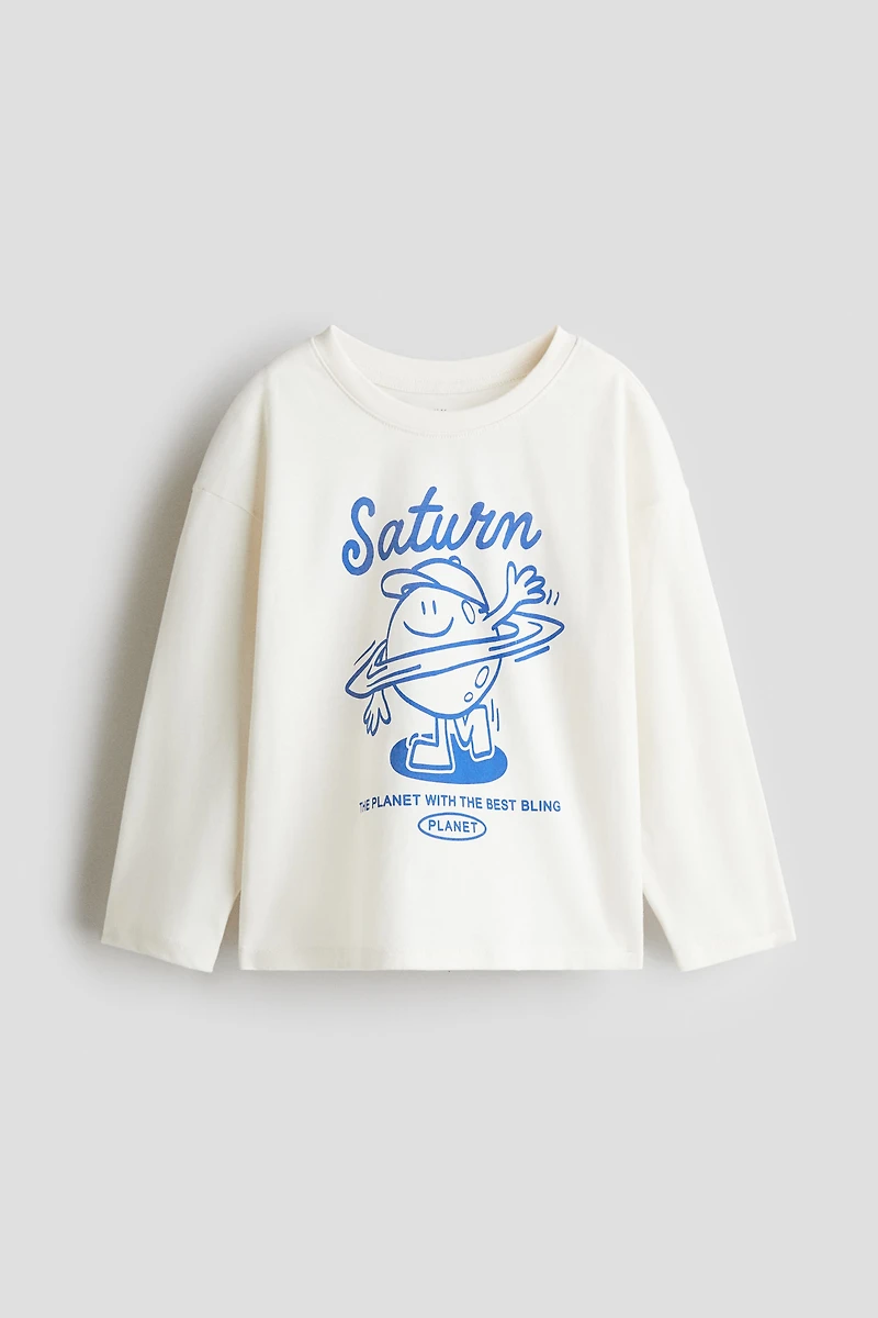 Cotton T-Shirt with Motif