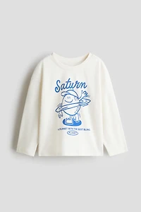 Cotton T-Shirt with Motif