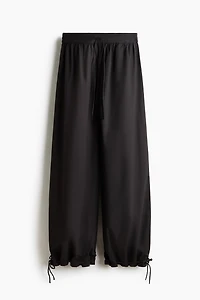 Balloon-Leg Poplin Pants
