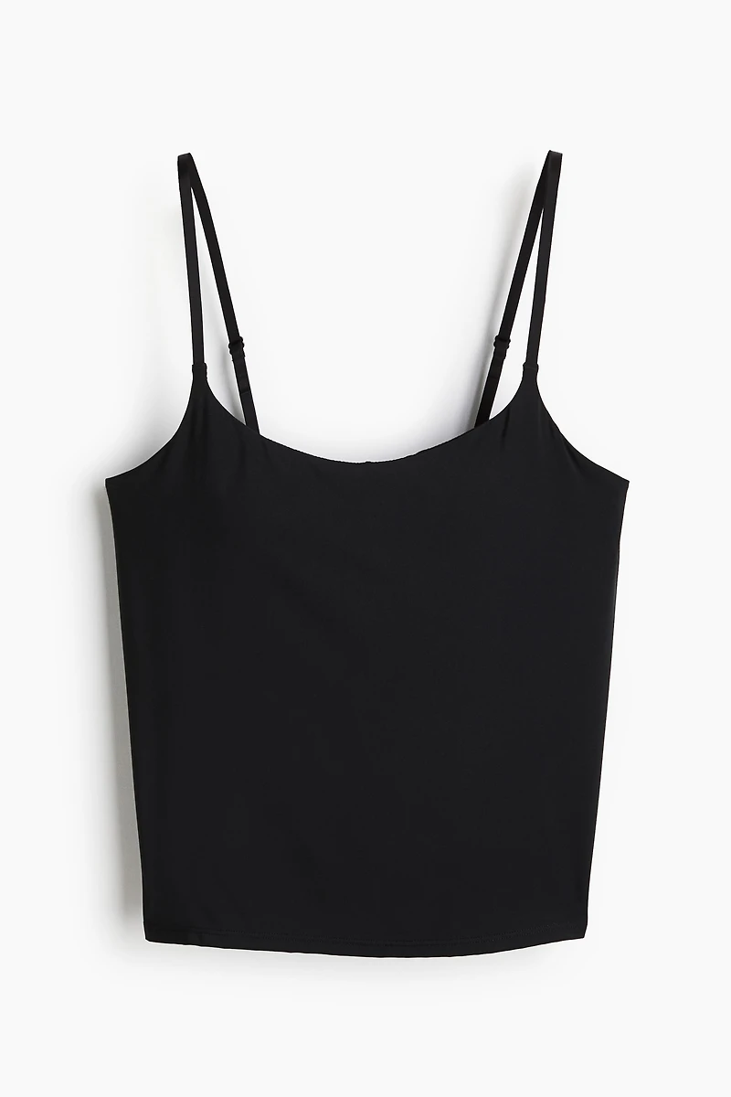 Padded-Cup Microfiber Strappy Top