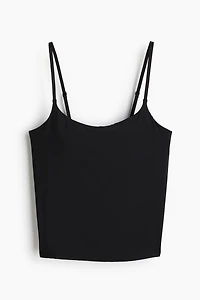 Padded-Cup Microfiber Strappy Top