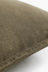 Housse de coussin en lin mélangé