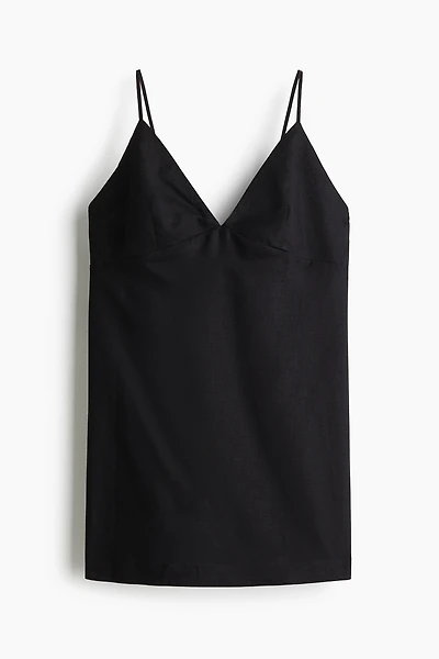 Linen-Blend Beach Dress