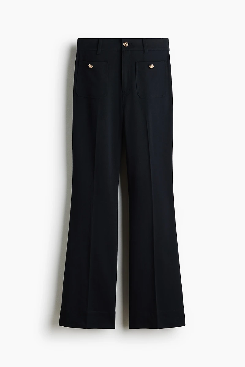 Flared Twill Pants