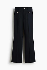 Flared Twill Pants