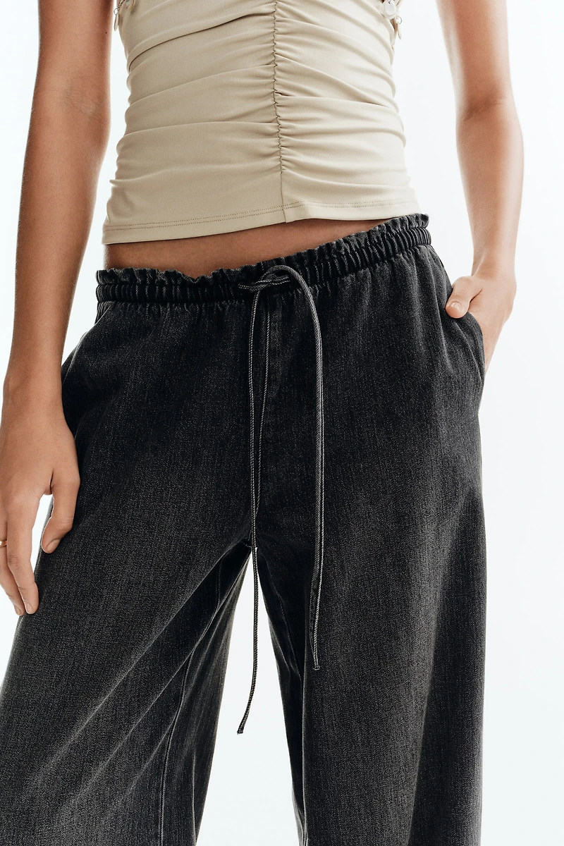 Denim Pull-On Pants