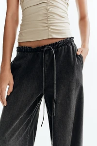 Denim Pull-On Pants