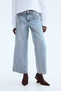 Wide High Waist Ankle Jeans