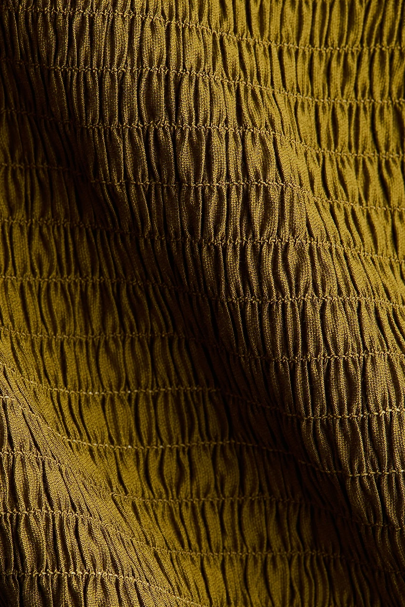Smocked Viscose-Blend Blouse