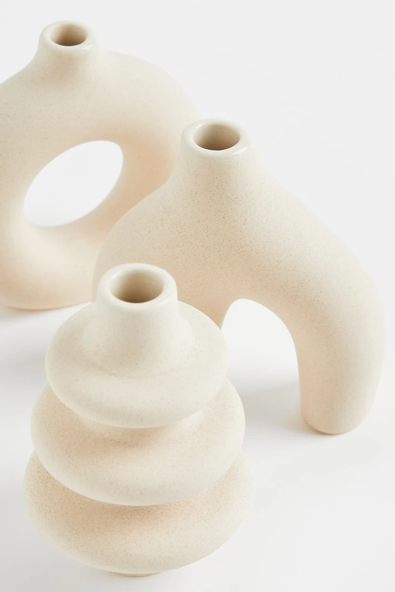 3-pack Mini Stoneware Vases