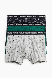 3-Pack Printed Cotton Boxer Briefs