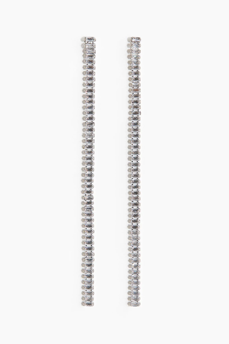 Rhinestone-Chain Earrings