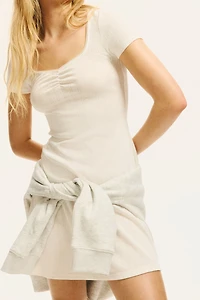 Robe en jersey pointelle