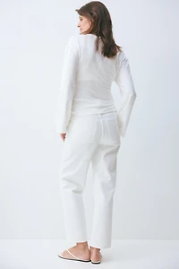 MAMA Straight Ankle Jeans