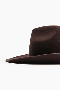 Chapeau de cowboy en laine feutrée