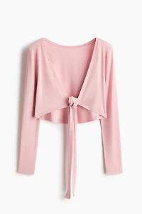 Cropped Long-Sleeved Yoga Top