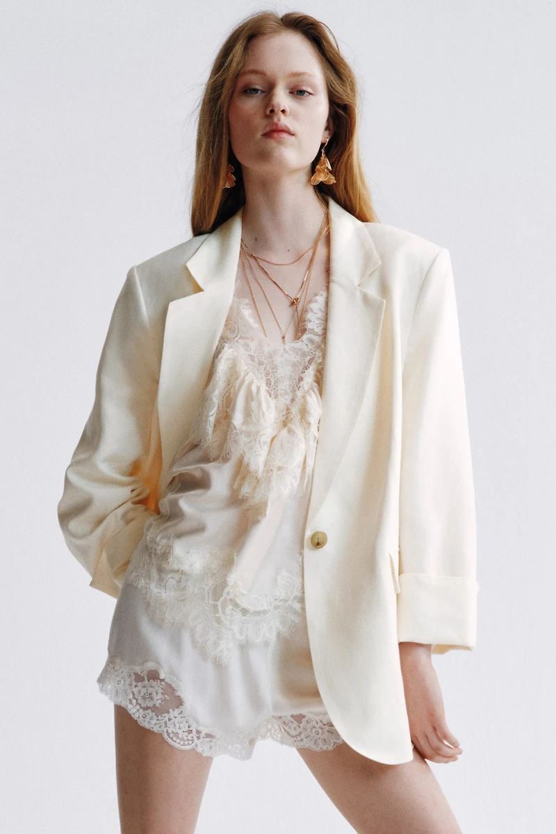 Veston en lin mélangé