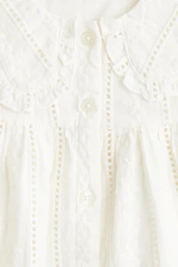 Embroidered-Detail Cotton Dress