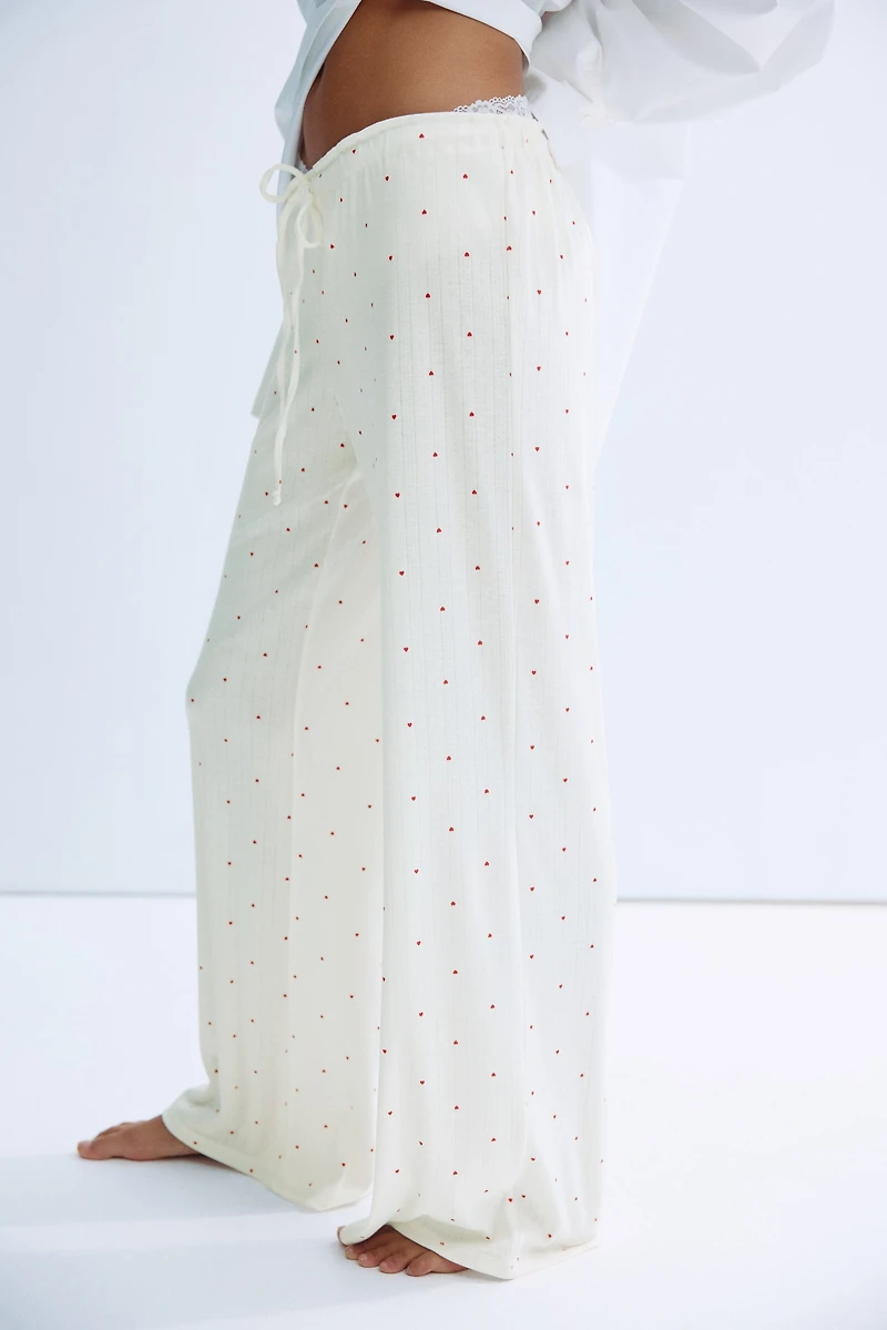 Pantalon de pyjama en pointelle