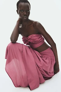 Viscose-Blend Bustier Top