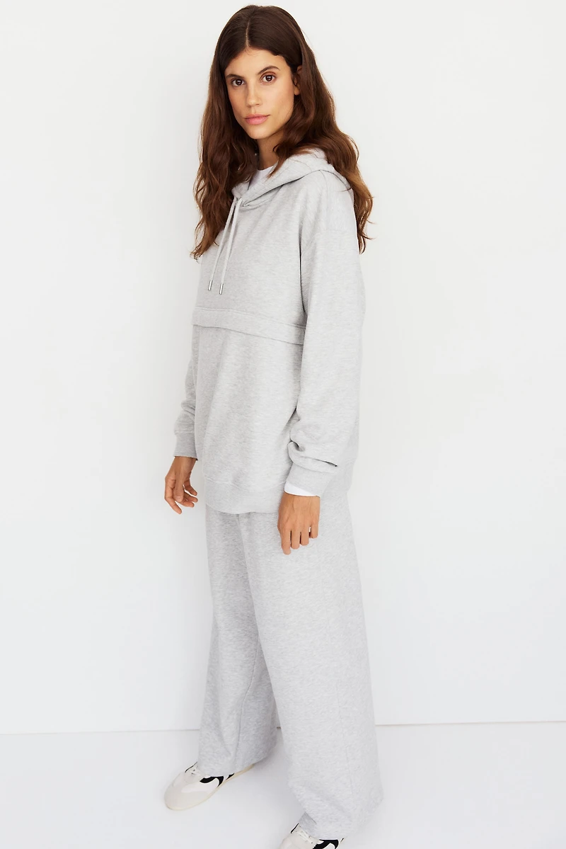 Chandail à capuche d'allaitement en molleton MAMA