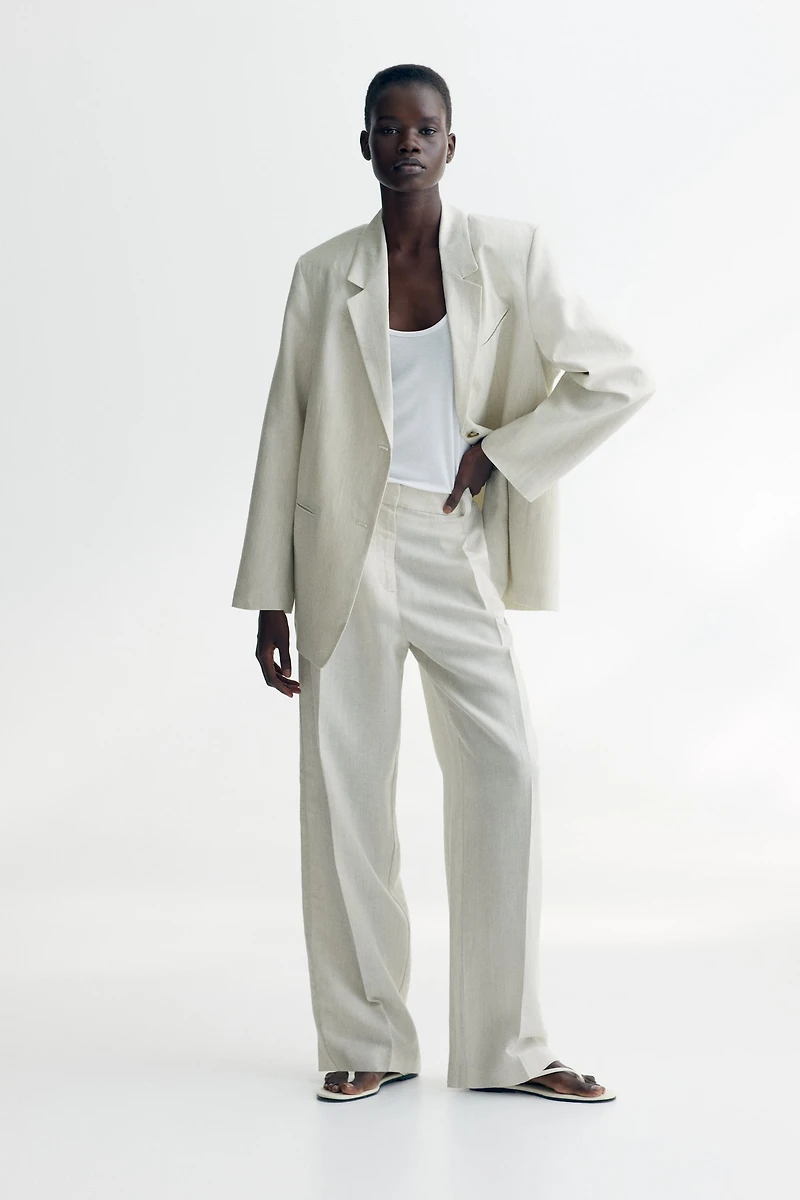 Blazer en lin mélangé