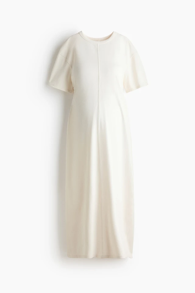 knee length navy dress Navy Blue Chiffon High Neck Dress