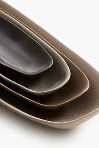 4-Piece Stoneware Serving Plate Set