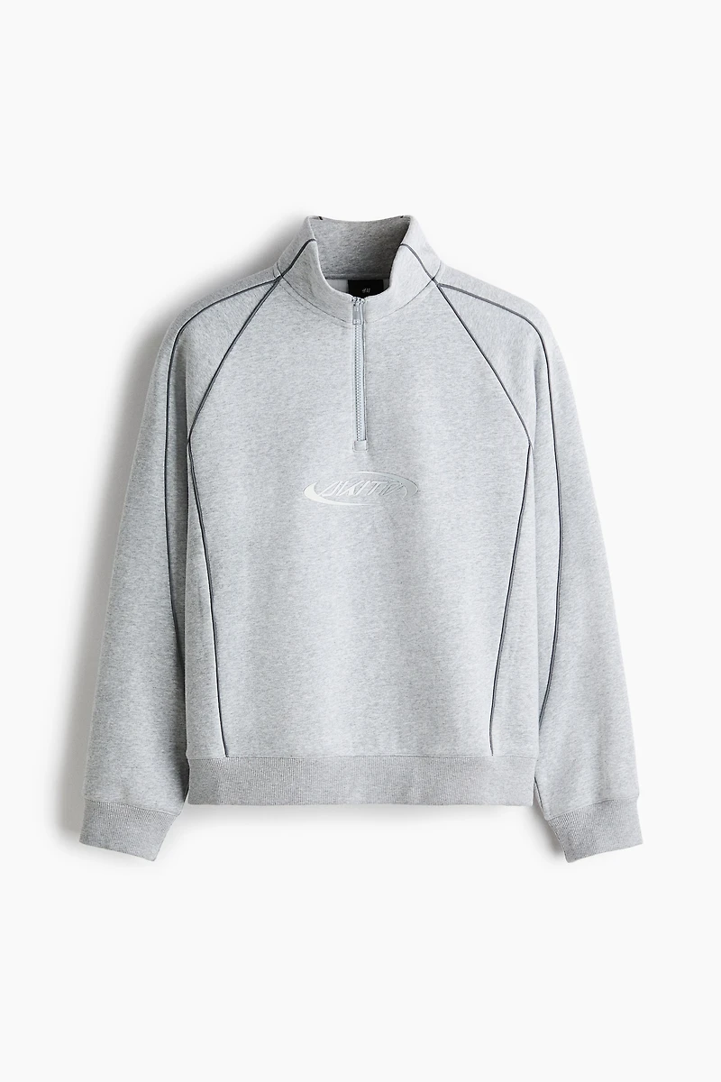 Loose-Fit Half-Zip Sweatshirt