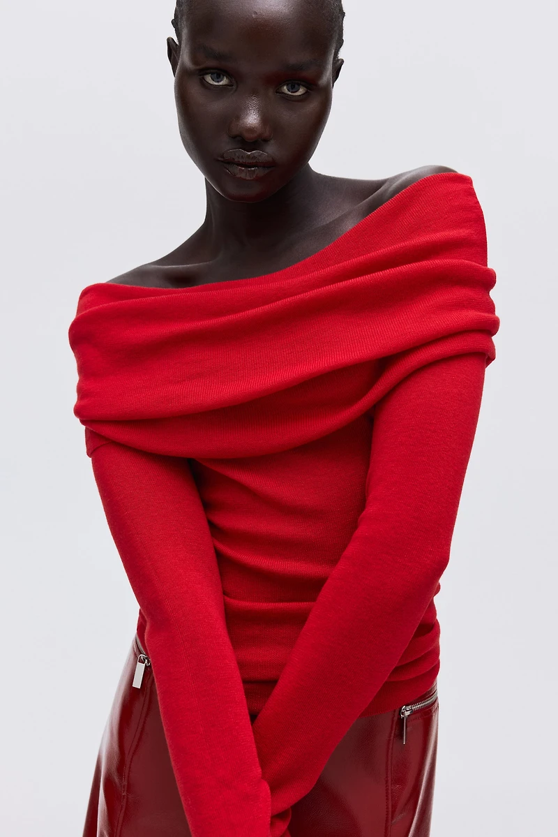 Off-the-Shoulder Sweater