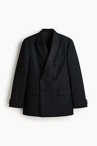 Relaxed-Fit Wool-Blend Tuxedo Jacket