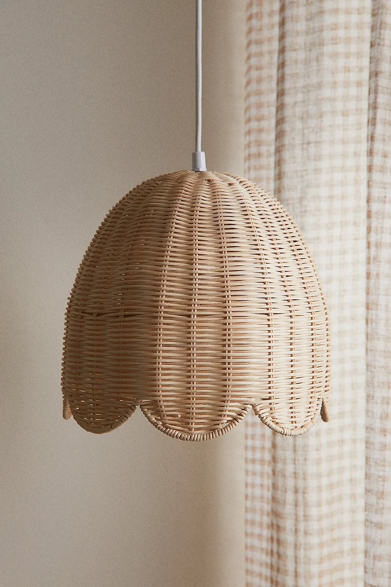 Lampe suspendue en rotin pour chambre d'enfant
