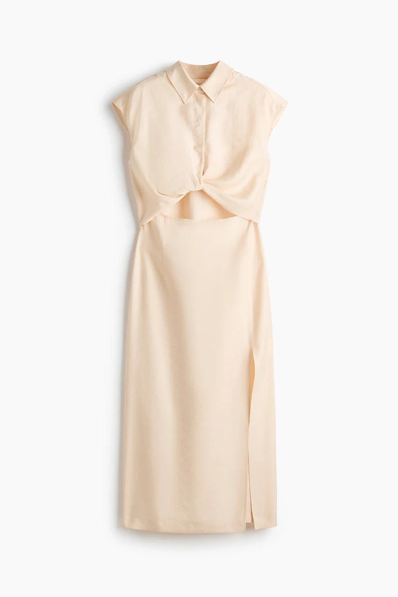 Robe chemisier découpée