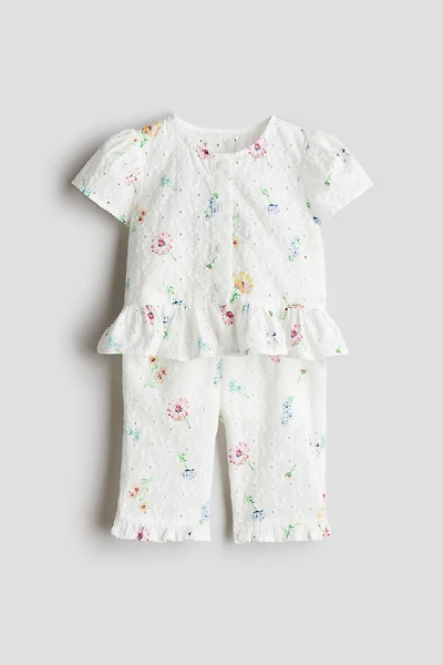 2-piece broderie anglaise set