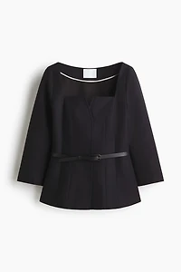 Veston en coton avec encolure carrée