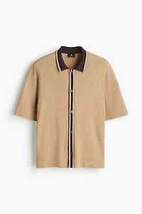 Regular-Fit Rib-Knit Shirt
