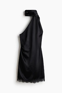 Sleeveless Scarf-Detail Dress