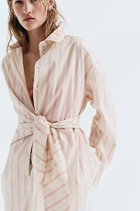 Tie-Detail Cotton Shirt