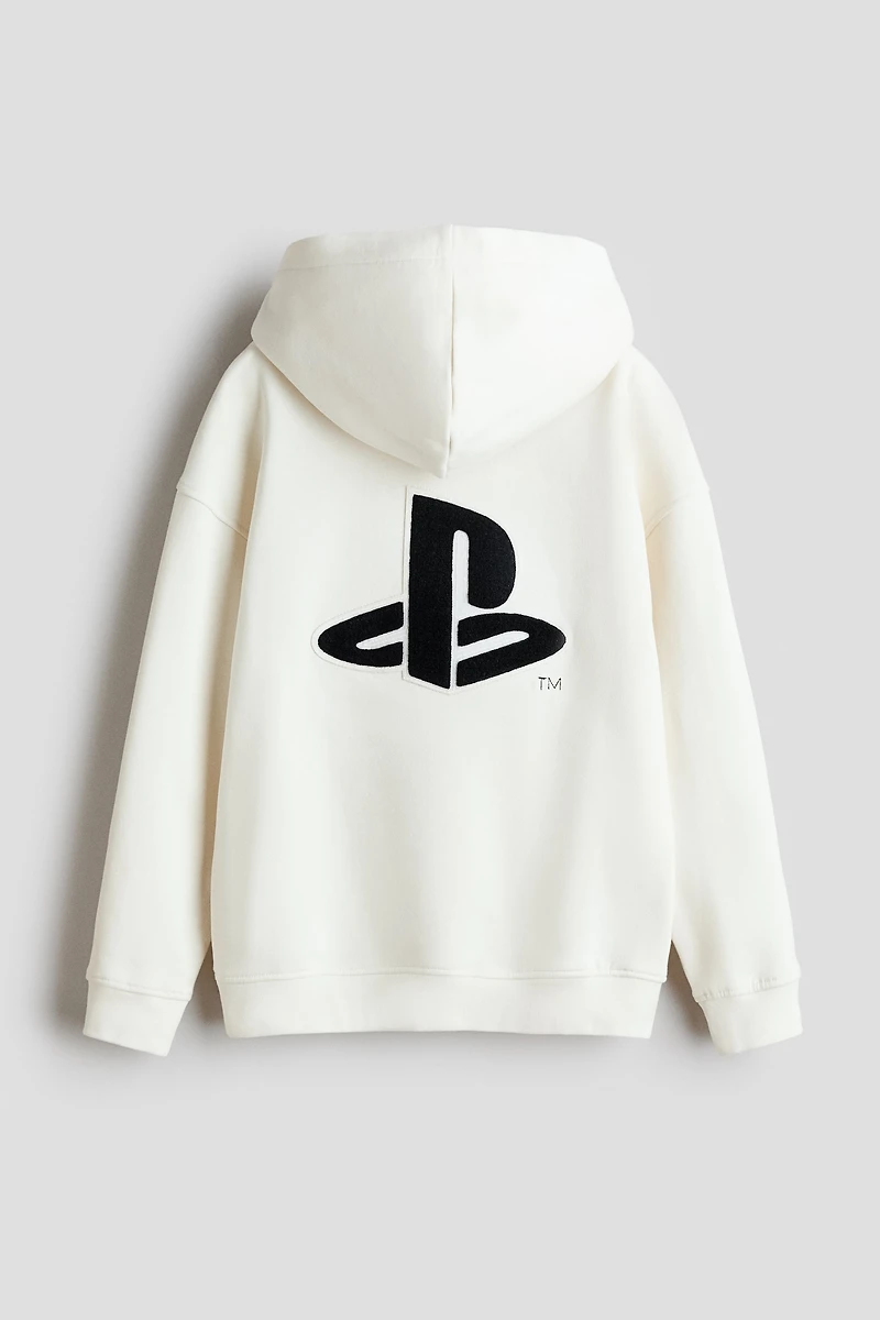 Brushed-Inside Printed Hoodie