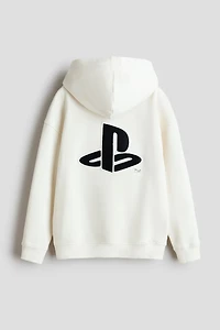 Brushed-Inside Printed Hoodie